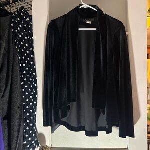 Alex Evenings Black Velvet Cardigan